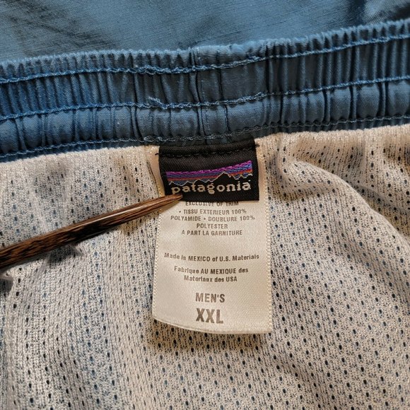 Patagonia Swim Trunks Shorts Mesh Lined Mens Size XXL Blue Pockets VGC - Picture 3 of 5